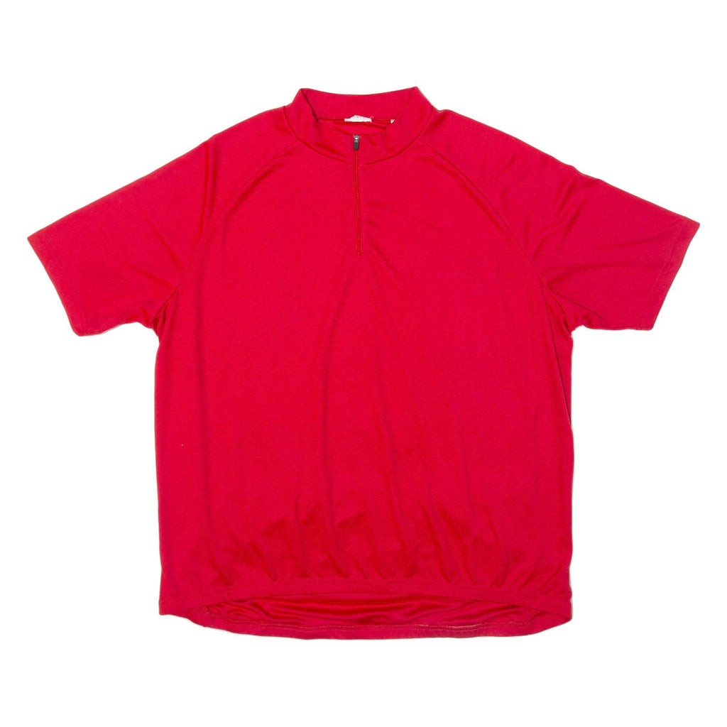 Cycling Mens Jersey Red 1/4 Zip 3XL