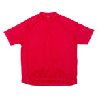 Cycling Mens Jersey Red 1/4 Zip 3XL