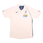NIKE Boys White Juventus Short Sleeve Cotton Polo Shirt XL Football Sponsor