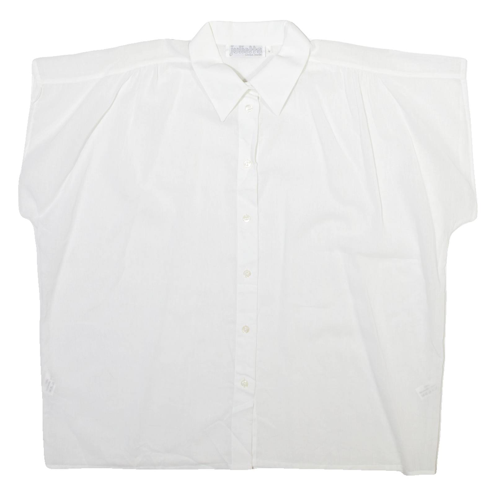 JULIETTA Womens Shirt White Collared Sleeveless M