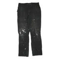 CARHARTT Mens Black Cotton Blend Regular Fit Straight Trousers W32 L31 Workwear