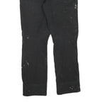 CARHARTT Mens Black Cotton Blend Regular Fit Straight Trousers W32 L31 Workwear