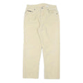CALVIN KLEIN Womens Cotton Blend Beige Regular Fit Straight Leg Trousers W28 L26