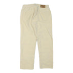 CALVIN KLEIN Womens Cotton Blend Beige Regular Fit Straight Leg Trousers W28 L26