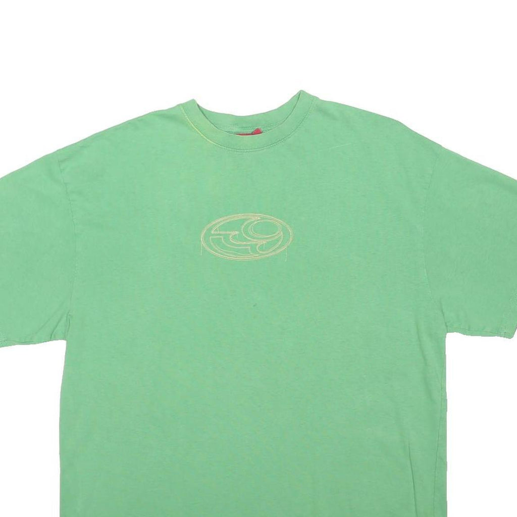 BALTIN Mens Green Graphic T-Shirt L Short Sleeve Crew Neck Casual Cotton Blend