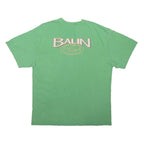 BALTIN Mens Green Graphic T-Shirt L Short Sleeve Crew Neck Casual Cotton Blend