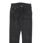 LEVI'S 501CT Womens Jeans Black Classic Straight Denim Raw W28 L29