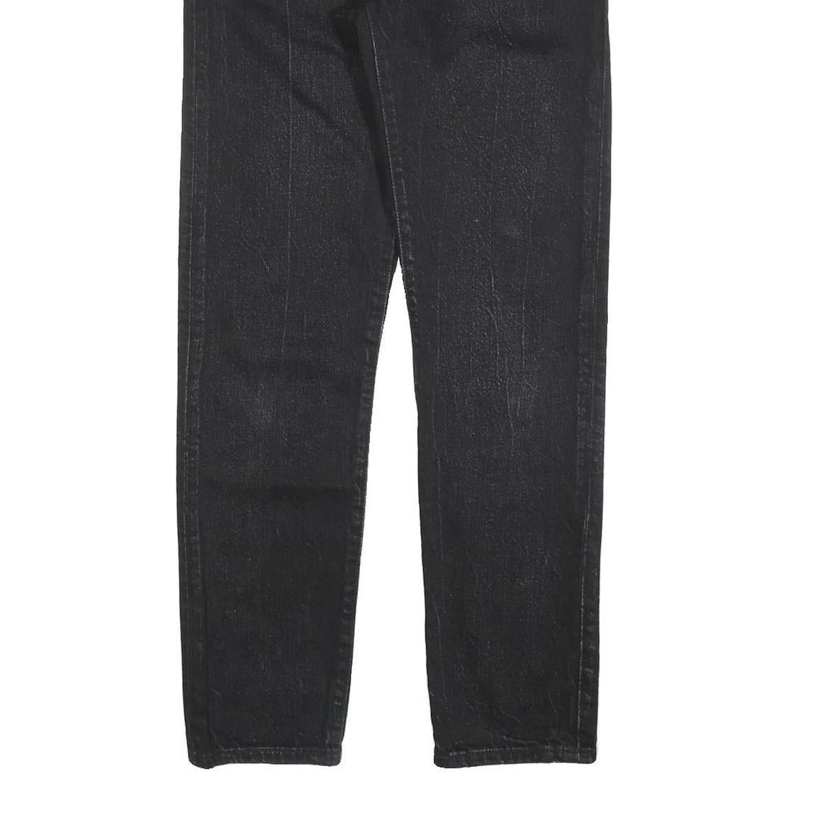 LEVI'S 501CT Womens Jeans Black Classic Straight Denim Raw W28 L29