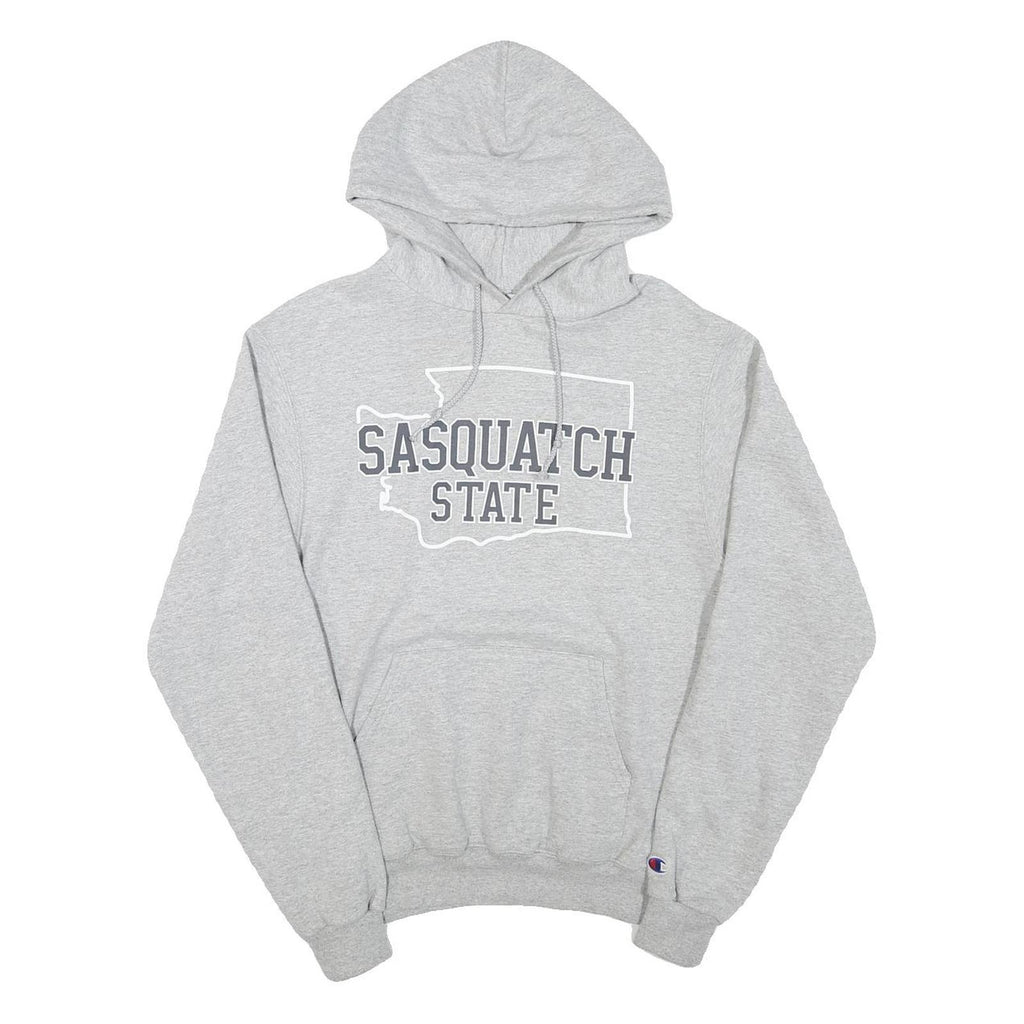 CHAMPION Mens Grey Sasquatch State Pullover Hoodie S Cotton Blend Comfort