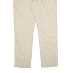 TOMMY HILFIGER Mens Cotton Beige Slim Straight Trousers W34 L32 Zip Closure