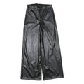 I SAW IT FIRST Womens Relaxed Black Faux Leather Wide-Leg Trousers W26 L26