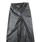 I SAW IT FIRST Womens Relaxed Black Faux Leather Wide-Leg Trousers W26 L26