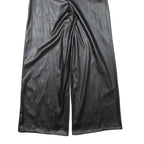 I SAW IT FIRST Womens Relaxed Black Faux Leather Wide-Leg Trousers W26 L26