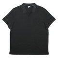 CALVIN KLEIN Mens Black Short Sleeve Plain XL Cotton Blend Polo Shirt Casual