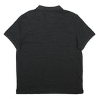 CALVIN KLEIN Mens Black Short Sleeve Plain XL Cotton Blend Polo Shirt Casual