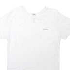DIESEL Mens White Slogan T-Shirt S Short Sleeve Crew Neck Cotton Blend Casual