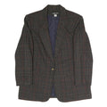 SAG HARBOUR Womens Brown Check Tailored Blazer Jacket UK 14 Polyester Blend