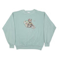 ENDLESS Mens Green Sweatshirt Crew Neck M Teddy Bear Graphic Cotton Blend