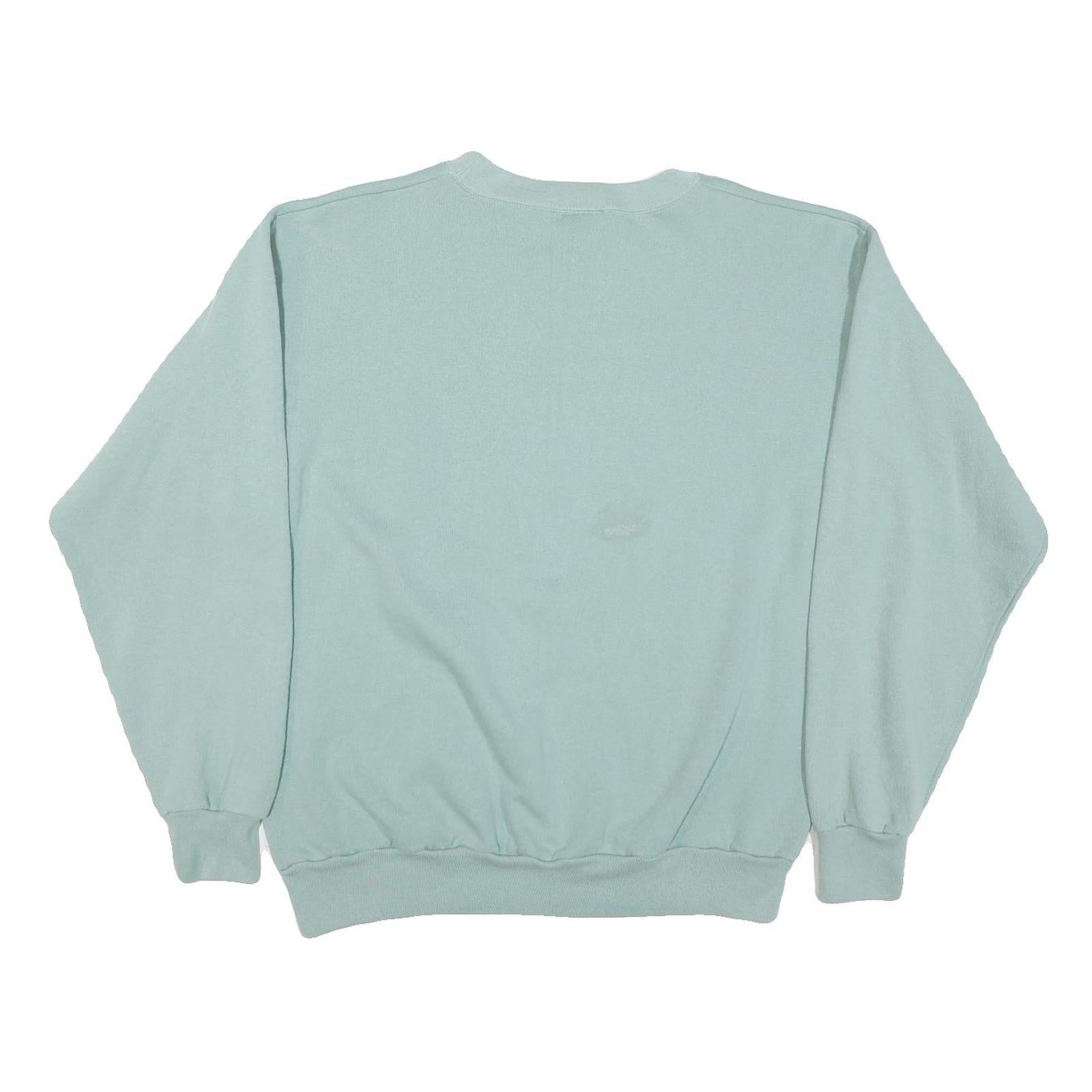 ENDLESS Mens Green Sweatshirt Crew Neck M Teddy Bear Graphic Cotton Blend