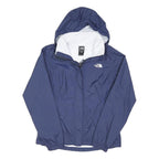 THE NORTH FACE Womens Blue Outdoor Jacket S Polyester Blend Plain Zip Hooded