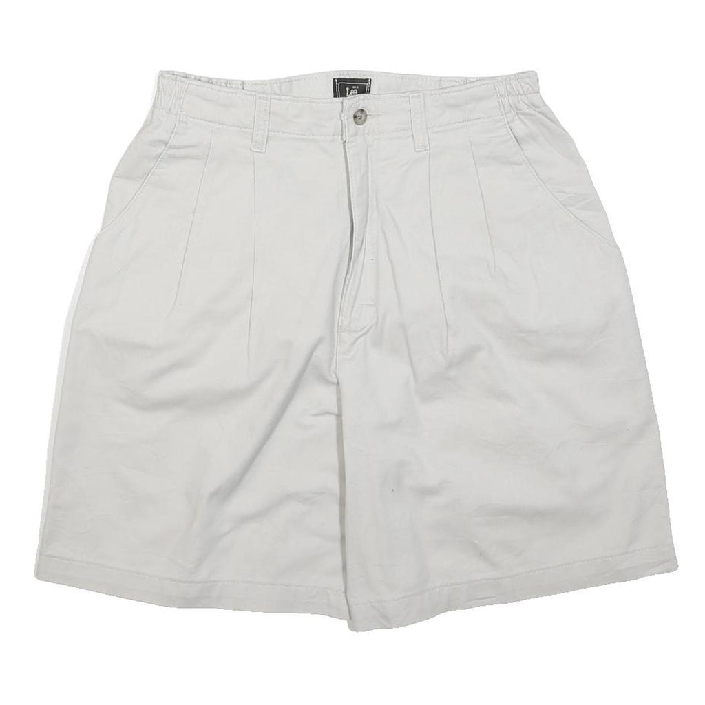 LEE Mens Shorts White Casual M W28 Lightweight Cotton Blend Relaxed Fit