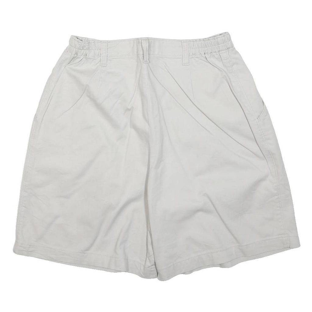 LEE Mens Shorts White Casual M W28 Lightweight Cotton Blend Relaxed Fit