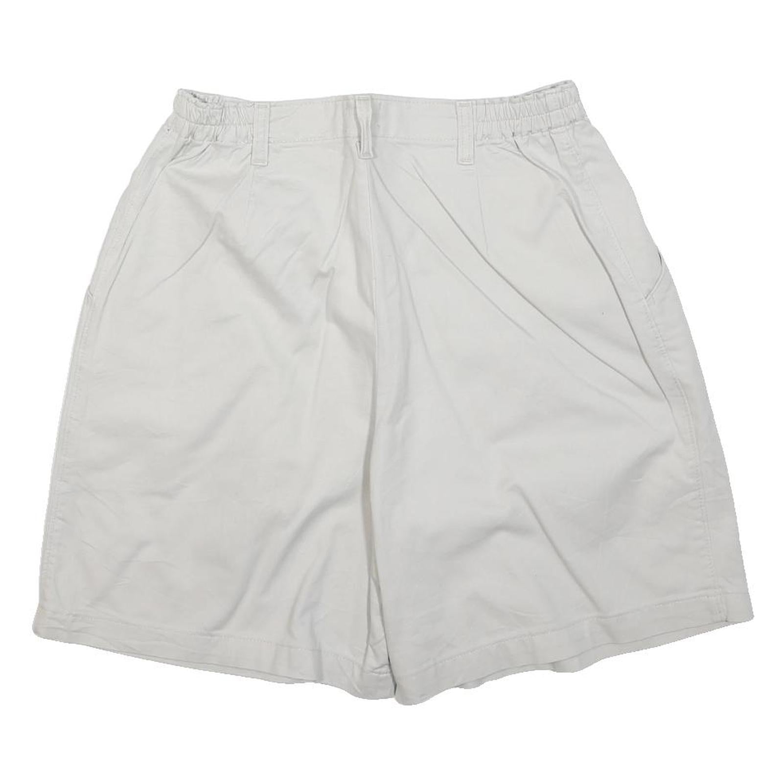 LEE Mens Shorts White Casual M W28 Lightweight Cotton Blend Relaxed Fit