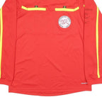 ADIDAS Switzerland FA 2011-12 Referee Mens Red Long Sleeve Football Jersey M