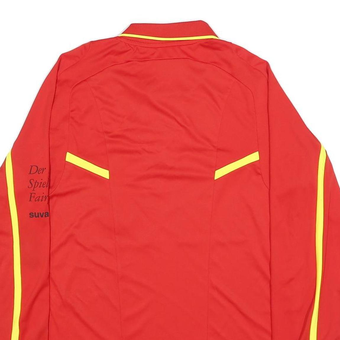 ADIDAS Switzerland FA 2011-12 Referee Mens Red Long Sleeve Football Jersey M