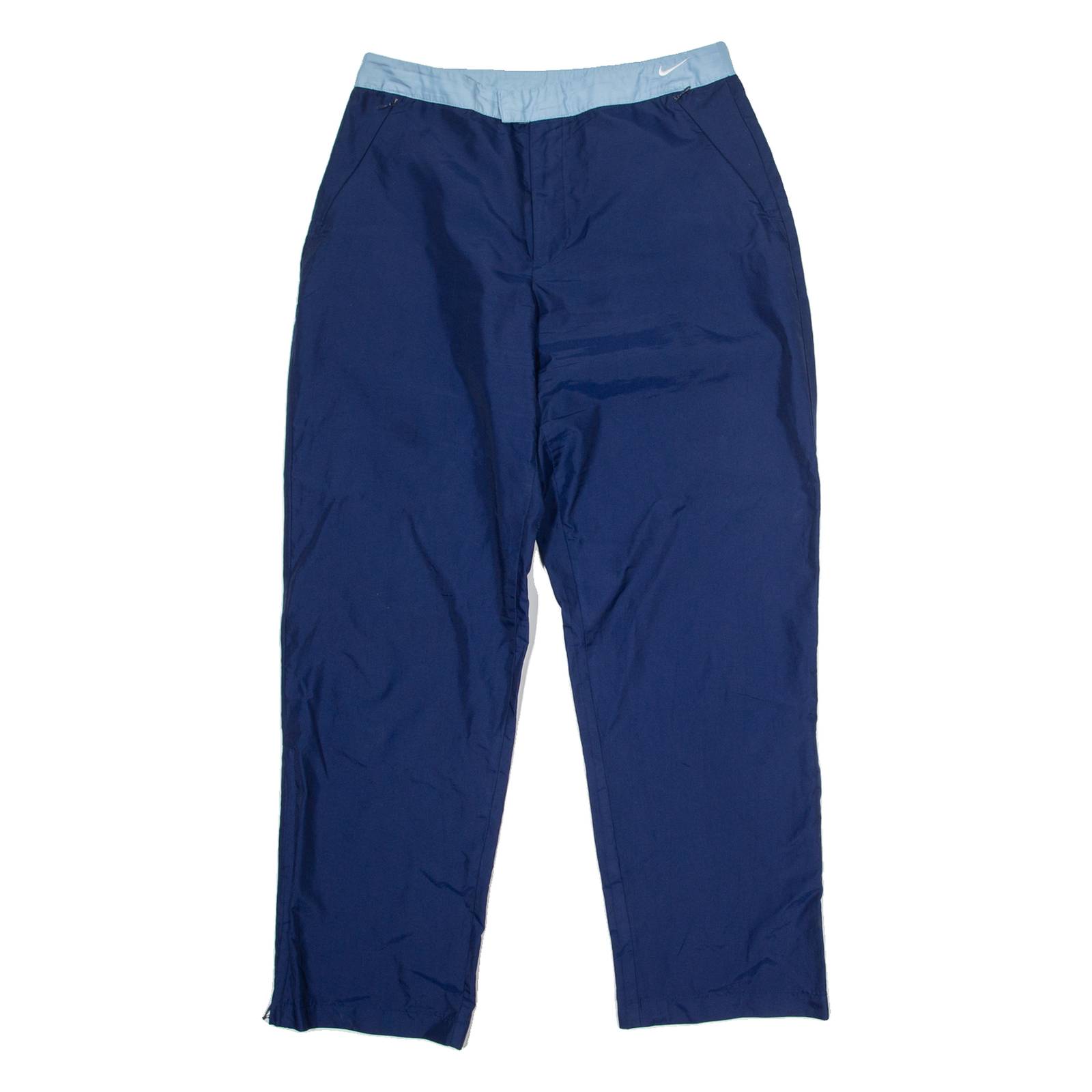 NIKE Womens Track Pants Blue Straight L W32 L32