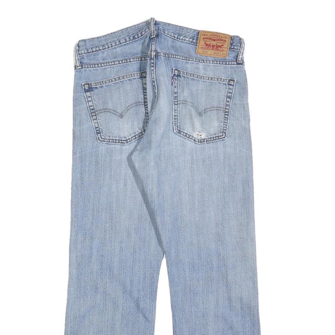 LEVI'S 514 Classic Mens Jeans Blue Classic Straight Denim Light W36 L30