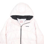 LEVI'S Girls White Jacket 14Y Polyester Puffer Hooded Zip Casual Warm Outerwear