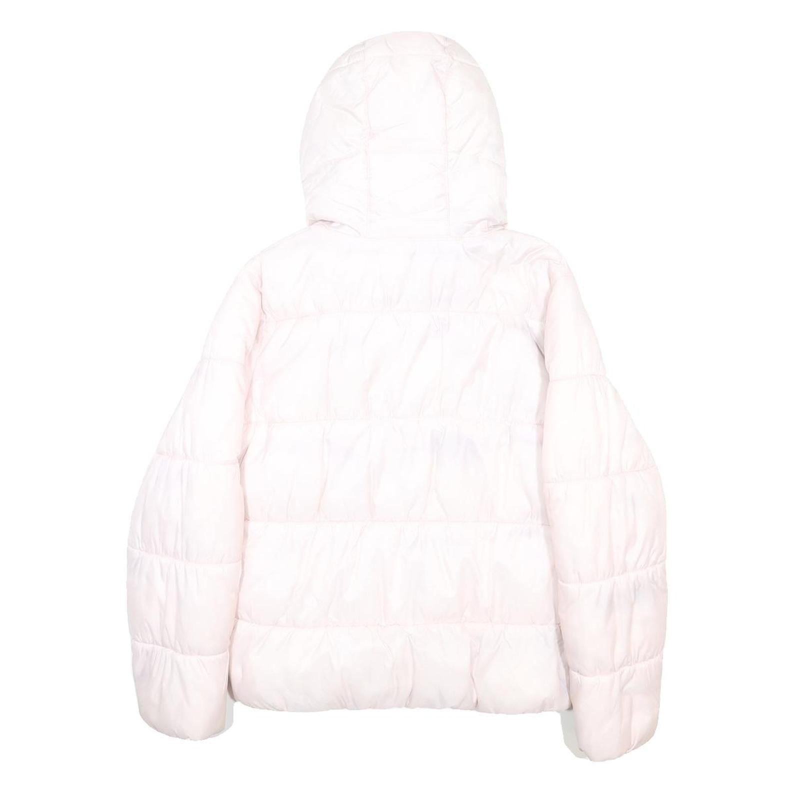 LEVI'S Girls White Jacket 14Y Polyester Puffer Hooded Zip Casual Warm Outerwear