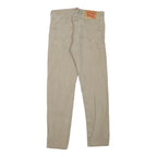 LEVI'S Mens Slim Beige Denim Slim Fit Jeans W28 L26 Cotton Blend Zip