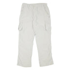 SWITCHER Mens Regular Fit White Polyester Blend Cargo Trousers W30 L29 Casual