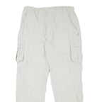 SWITCHER Mens Regular Fit White Polyester Blend Cargo Trousers W30 L29 Casual