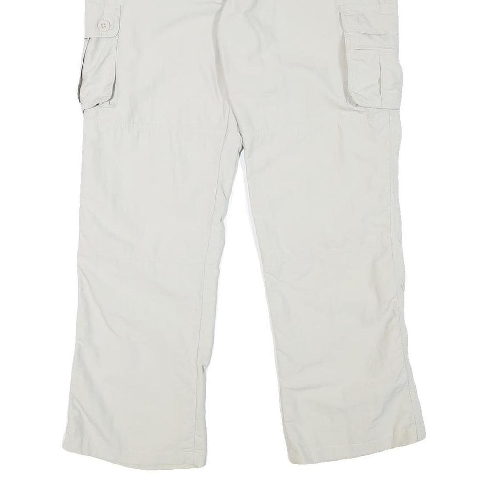 SWITCHER Mens Regular Fit White Polyester Blend Cargo Trousers W30 L29 Casual