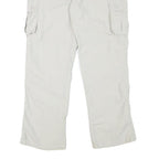 SWITCHER Mens Regular Fit White Polyester Blend Cargo Trousers W30 L29 Casual
