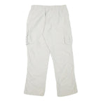 SWITCHER Mens Regular Fit White Polyester Blend Cargo Trousers W30 L29 Casual
