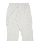 SWITCHER Mens Regular Fit White Polyester Blend Cargo Trousers W30 L29 Casual