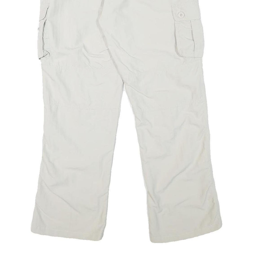 SWITCHER Mens Regular Fit White Polyester Blend Cargo Trousers W30 L29 Casual