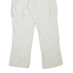 SWITCHER Mens Regular Fit White Polyester Blend Cargo Trousers W30 L29 Casual