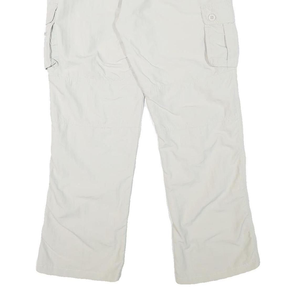 SWITCHER Mens Regular Fit White Polyester Blend Cargo Trousers W30 L29 Casual