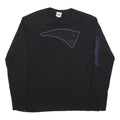 MAJESTIC Mens Black New England Patriots Long Sleeve Crew Neck T-Shirt XL