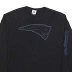 MAJESTIC Mens Black New England Patriots Long Sleeve Crew Neck T-Shirt XL