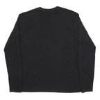 MAJESTIC Mens Black New England Patriots Long Sleeve Crew Neck T-Shirt XL