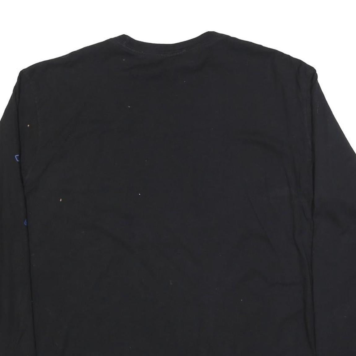 MAJESTIC Mens Black New England Patriots Long Sleeve Crew Neck T-Shirt XL