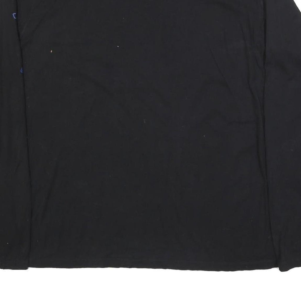 MAJESTIC Mens Black New England Patriots Long Sleeve Crew Neck T-Shirt XL