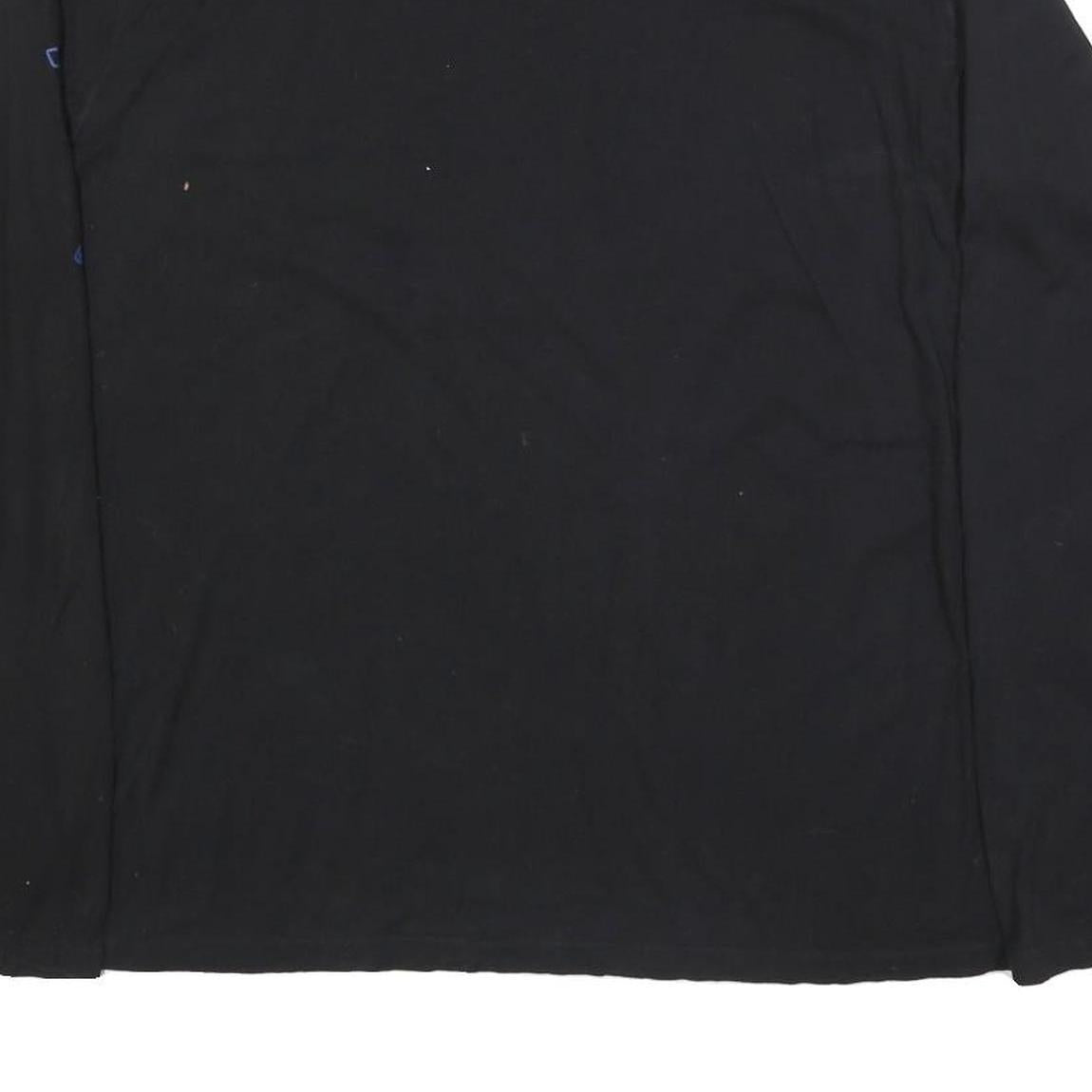 MAJESTIC Mens Black New England Patriots Long Sleeve Crew Neck T-Shirt XL