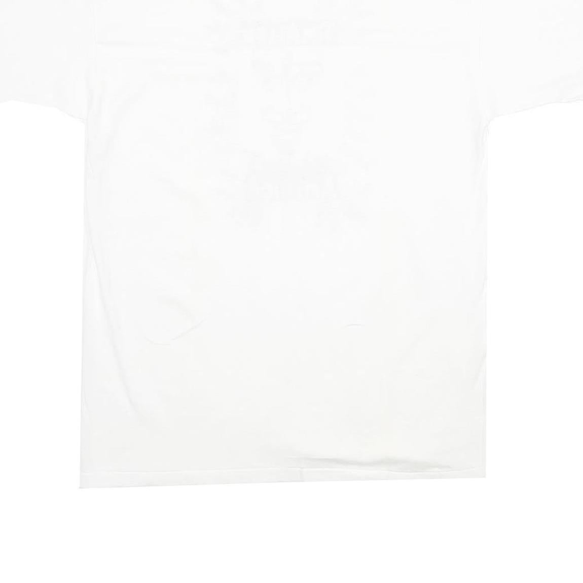 LEE Mens White Tim Allen Powers America Graphic T-Shirt L Short Sleeve Crew Neck